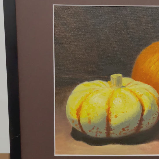 Pumpkin oil painting by qi han video