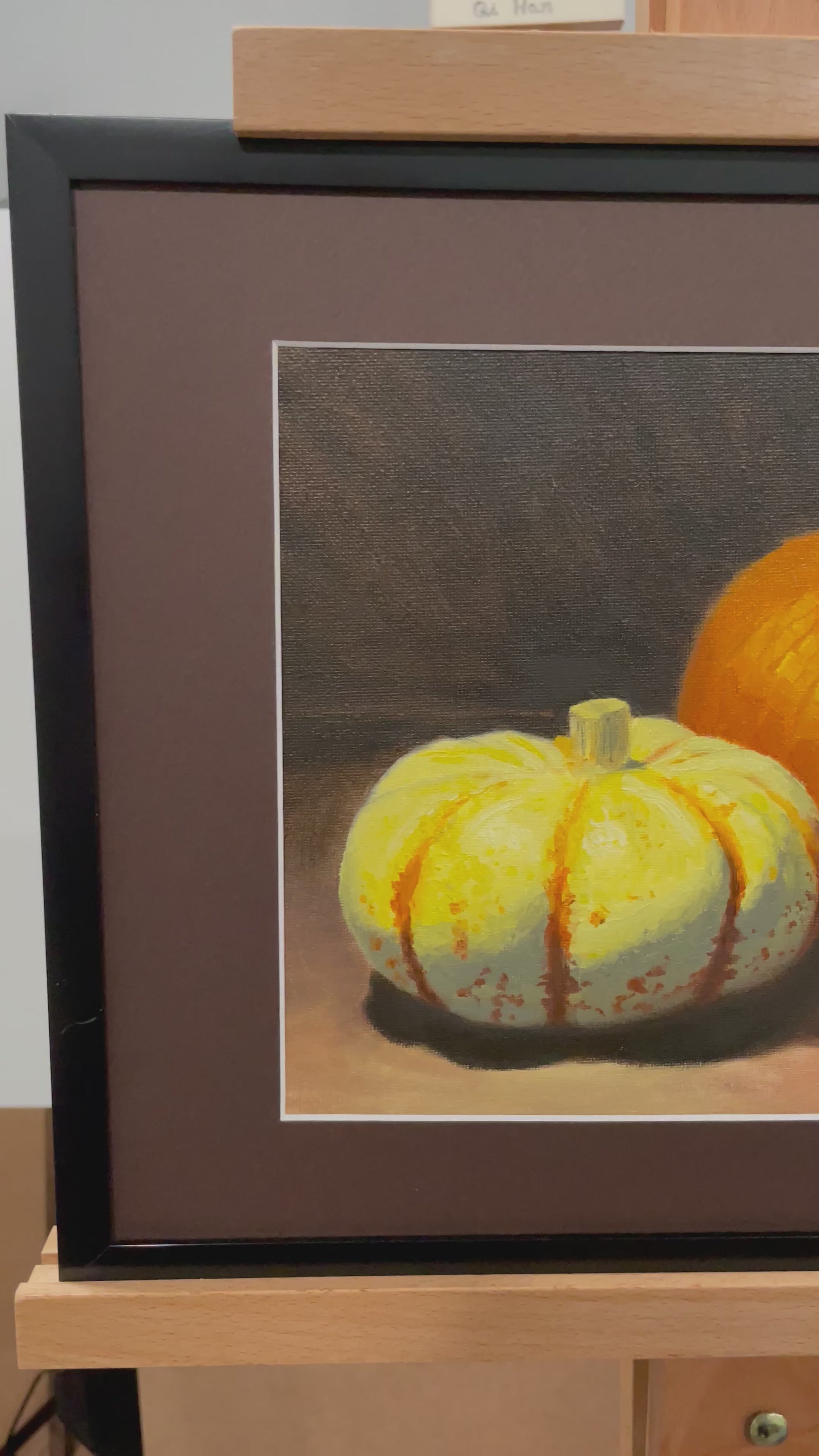 Pumpkin oil painting by qi han video